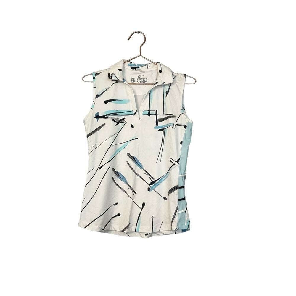 Dolcezza golf club sleeveless collared shirt size small